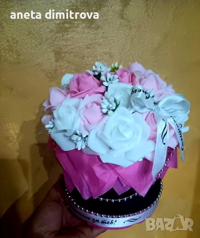 Ръчно изработени букети , снимка 15 - Изкуствени цветя - 53144666