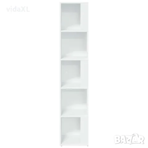 vidaXL Ъглов шкаф, бял, 33x33x164,5 см, инженерно дърво, снимка 5 - Шкафове - 56147850