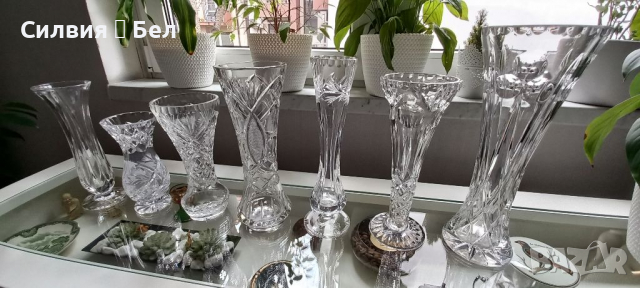 Ретро кристални вази🌹 различни цени, снимка 17 - Вази - 36212786
