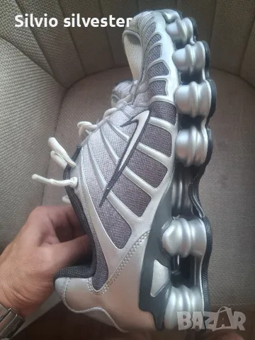 Мъжки маратонки Nike Shox silver 44.5, снимка 3 - Маратонки - 55809146