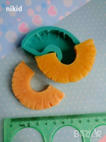 резен парче Ананас силиконов молд форма фондан гипс шоколад , снимка 2 - Форми - 41339221