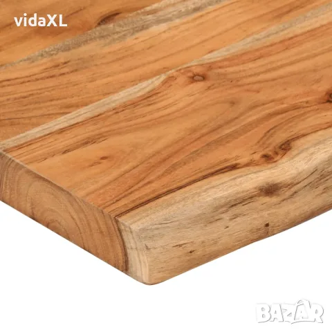 vidaXL Стенен рафт, 120x20x3,8 см, правоъгълен, масив акация, жив ръб, снимка 7 - Етажерки - 56147315
