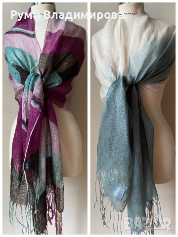 Шал от 100 % лен/ различни видове