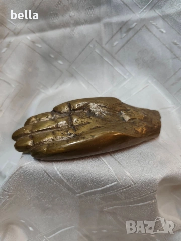 Автентична бронзова пластика „Ръка"- изключително масивна !, снимка 12 - Антикварни и старинни предмети - 53495274