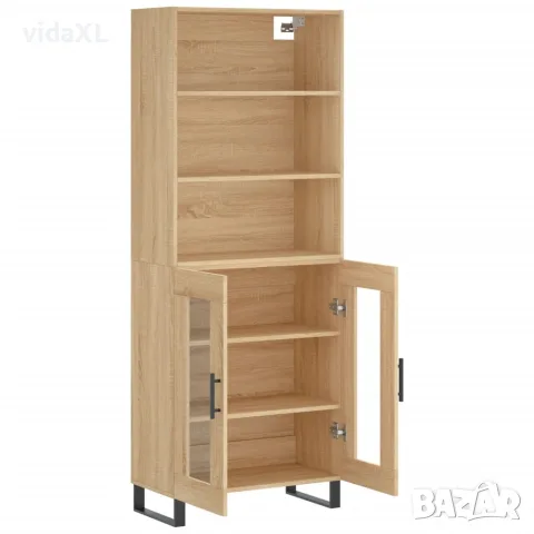 vidaXL Висок шкаф, дъб сонома, 69,5x34x180 см, инженерно дърво, снимка 4 - Бюфети - 56146670