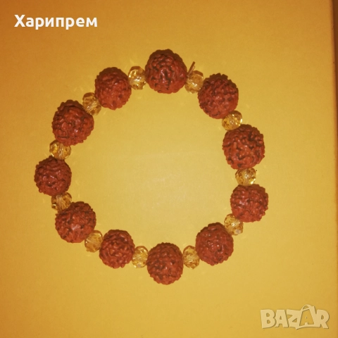 Гривни с рудракши и кристали, снимка 3 - Гривни - 52793669