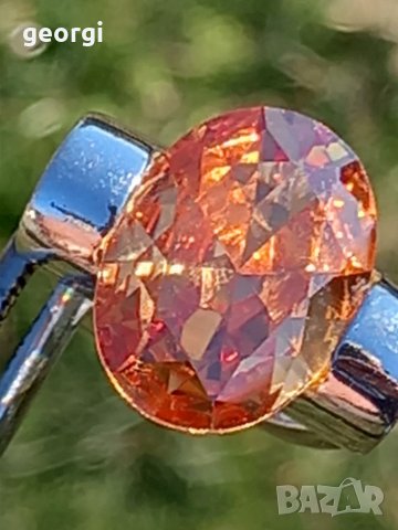 Масивен сребърен пръстен с цитрин, снимка 4 - Пръстени - 39627975