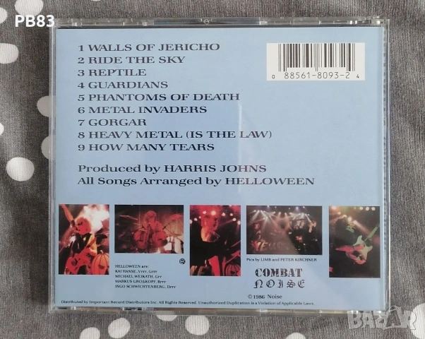 Helloween - Walls of Jericho CD (Heavy Speed Metal) , снимка 3 - CD дискове - 53476652