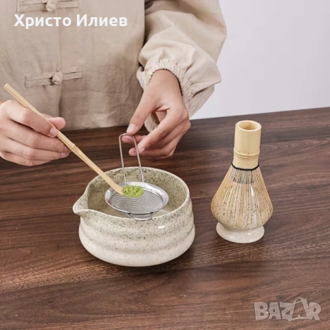 Комплект за чай матча Matcha 6 броя сет Японски матча сет чъсен купа лъжичка, снимка 5 - Други стоки за дома - 53705625
