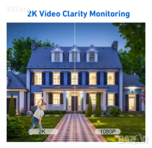 IP камера, Autodiag, 3 MP, нощно виждане, двупосочно аудио, 360° въртене, водоустойчива IP66, снимка 4 - IP камери - 52458100