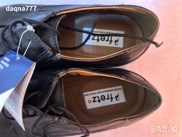 Страхотни ръчно изработени швейцарски обувки Fretz Man № 46, снимка 9 - Официални обувки - 51678561