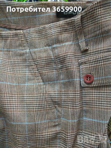 Дамски елегантен панталон,каре, размер М, с маншет, снимка 7 - Панталони - 41141926