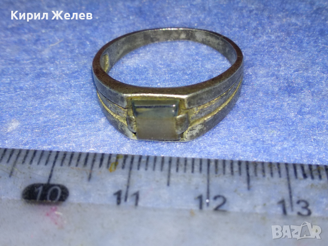 СТАРИНЕН СКЪПОЦЕНЕН СРЕБЪРЕН ПРЪСТЕН ВИСОКА ПРОБА СРЕБРО РЪЧНА РАБОТА с ШЛИФОВАН РЯДЪК ЯСПИС 43859, снимка 12 - Антикварни и старинни предмети - 44661386