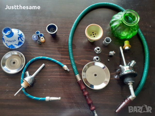 Лот от две наргилета и три котлона за въглени, снимка 2 - Наргилета - 40834800