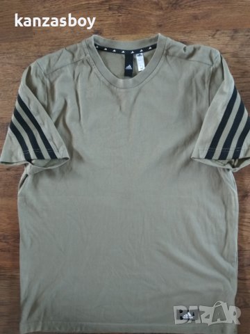 adidas Future Icons 3-Stripes Tee - Green - страхотна мъжка тениска КАТО НОВА, снимка 4 - Тениски - 40683445
