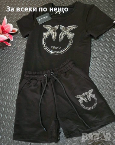 Pinko Дамски Летен Комплект С Бродирано Лого👚🩳Дамски Къс Екип Пинко - 2 Цвята Код VL-89, снимка 7 - Спортни екипи - 50588375