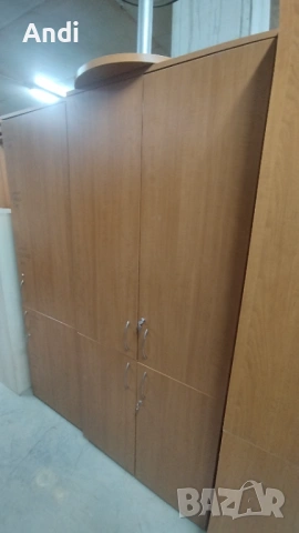 Двукрил гардероб с четири врати - Офис шкаф с рафтове 86/42/205 см, снимка 11 - Гардероби - 53661833