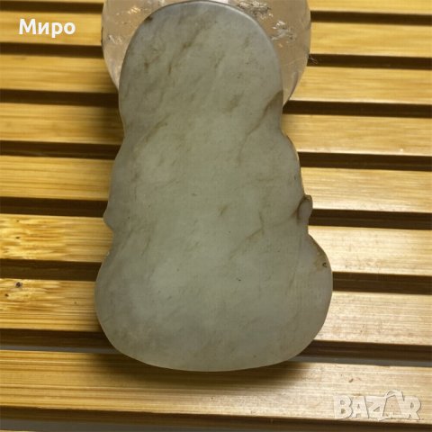 НЕФРИТ БУДА РЕЛИГИЯ АЗИЯ МЕДАЛЬОН ВИСУЛКА ТАЛИСМАН АМУЛЕТ , снимка 3 - Колиета, медальони, синджири - 41652235