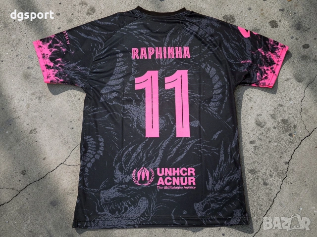 Флуоресцентна футболна фланелка на Барселона #Рафиня#11!