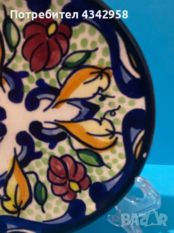 Handmade.Made in Spain.PLATART. Чинийка за стена., снимка 2 - Антикварни и старинни предмети - 52512992