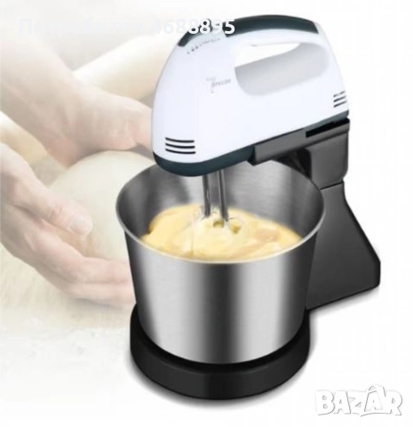 Миксер с купа от неръждаема стомана – 250 W, 2L, 7 скорости, снимка 3 - Миксери - 53655883