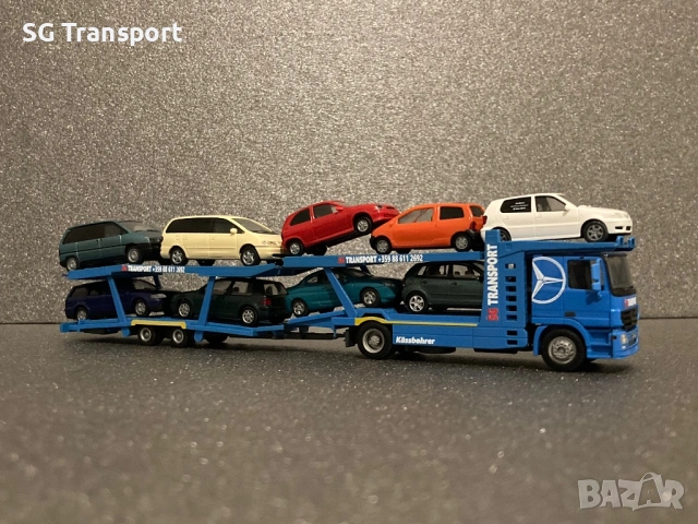 Mercedes Actros 1844 MP2 Kässbohrer SuperTrans Herpa 1:87 Автовоз, снимка 6 - Колекции - 53055804