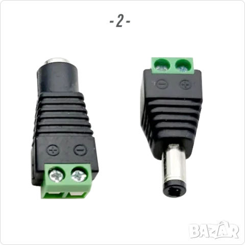 Букса конектор 5.5х2.1, DC LED/Camera Power Plug , Jack terminal 5.5х2.1 mm;AMP5 -pin connector, снимка 3 - Ремонт на друга електроника - 39677656