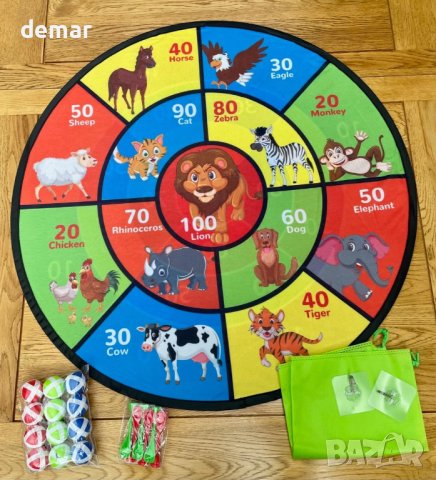 Дартс дъска за деца - 74 см двустранна велкро дъска за дартс, снимка 7 - Игри и пъзели - 42142050