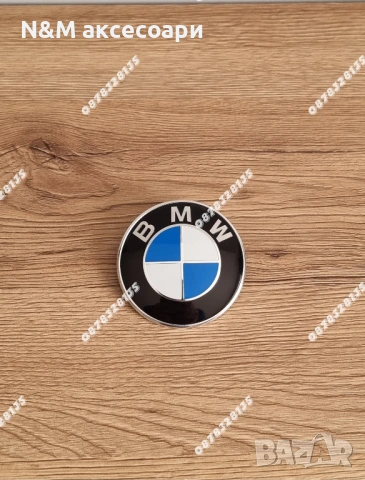 BMW емблема 74мм заден капак класическа бяло-синя