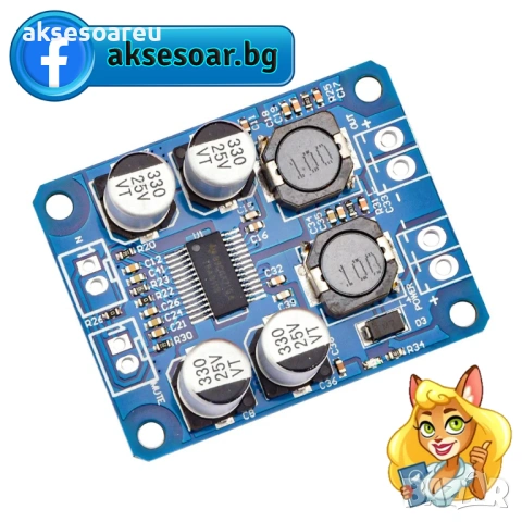 Нов мощен моно цифров Hi-Fi аудио усилвател клас D с мощност 60 W готов модул на сглобена платка, снимка 12 - Ресийвъри, усилватели, смесителни пултове - 53176267