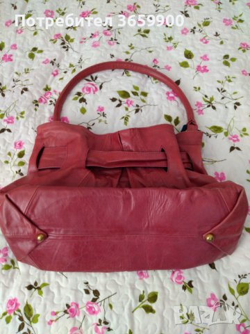 Елегантна чанта от естествена кожа.Интересен цвят, снимка 4 - Чанти - 41726938