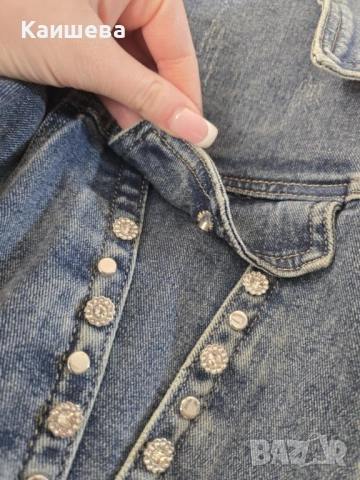 дънково яке с украсителни елементи, снимка 7 - Якета - 53597580