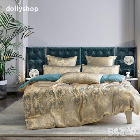 Комплект Спално Бельо от Жакард Сатен Цвят King and Queen