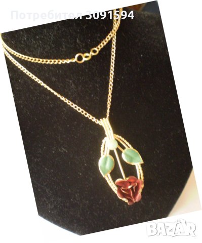 дамско колие с цветя, снимка 4 - Антикварни и старинни предмети - 40277035
