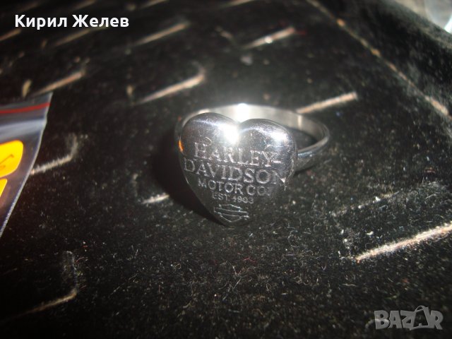 HARLEY-DAVIDSON Motor Co. ХАРЛИ ДЕЙВИДСЪН МАРКОВ РОКЕРСКИ МОТОРДЖИЙСКИ СТОМАНЕН ПРЪСТЕН НОВ 19916