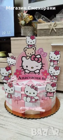 Картонена торта Хелоу кити, снимка 2 - Други - 49445908