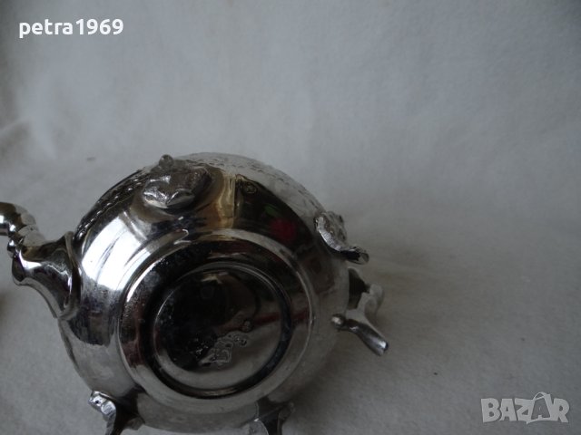 Посребрен чайник с маркировка, снимка 7 - Антикварни и старинни предмети - 41584172