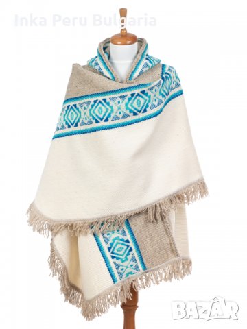 Автентичнo еквадорско унисекс пончо, 100% вълна, снимка 4 - Блузи с дълъг ръкав и пуловери - 35855745