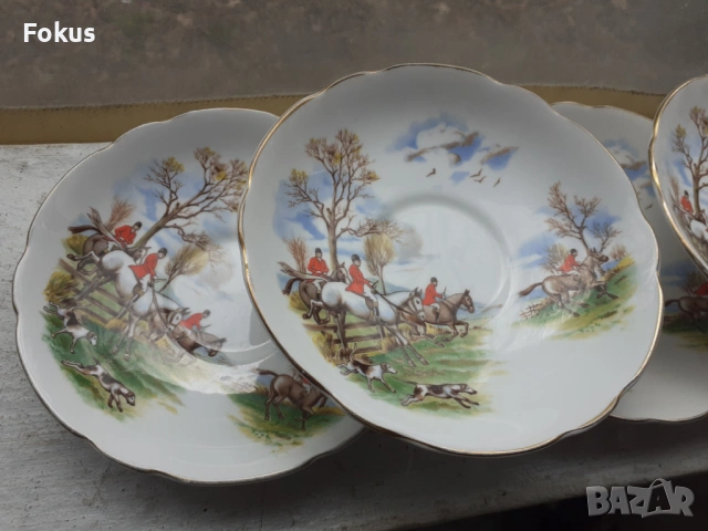 Стар англиски порцелан чинийки, снимка 2 - Антикварни и старинни предмети - 53432014