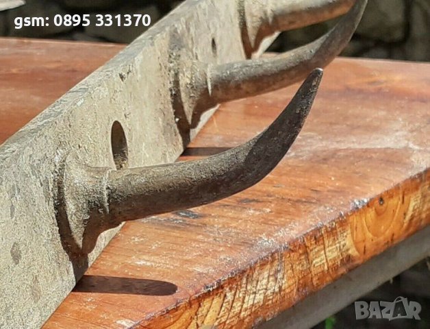 Много стара закачалка от метал 52 см дълга, антика, снимка 5 - Други - 42271115