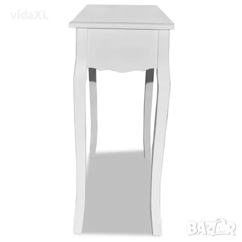 vidaXL Конзолна маса, бяла, снимка 4 - Маси - 56146294