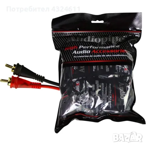 Аудио RCA кабел Audiopipe AMF6, безкислородна мед, 10бр. в опаковка, 1.8 м, звук и видео без загуби