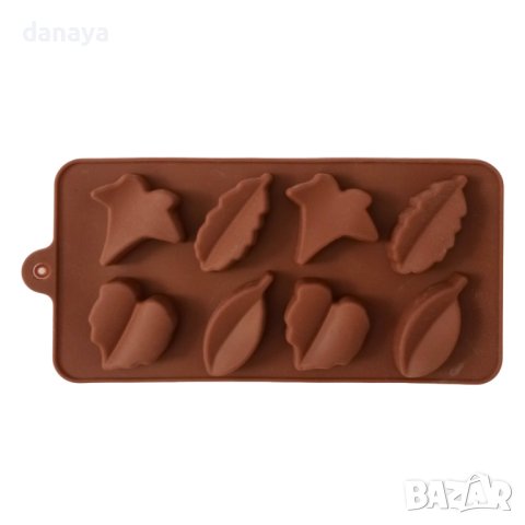 4038 Силиконова форма за бонбони и лед Есенни листа