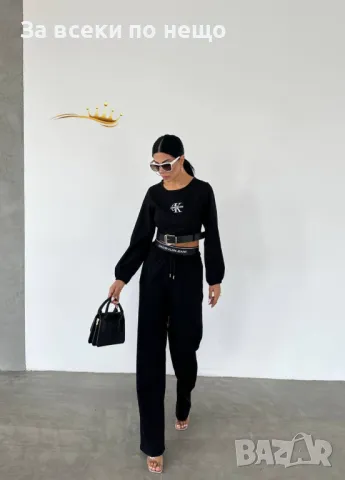 Дамски черен комплект Calvin Klein Код D913, снимка 2 - Комплекти - 47309476