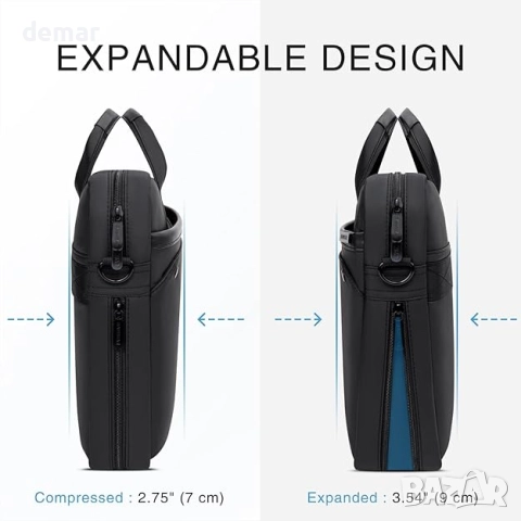 Разширяема чанта за лаптоп RAINYEAR, подходяща за 15,6-инчов лаптоп, снимка 2 - Чанти - 51462149