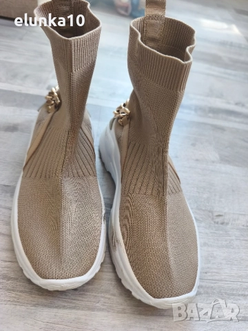 дамски плетени боти,тип чорап, снимка 2 - Дамски боти - 52387000