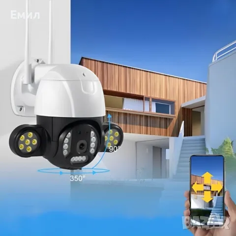 Външна охранителна PTZ WIFI камера, снимка 5 - IP камери - 47696263
