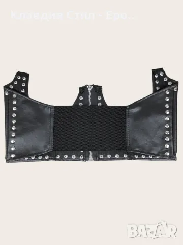 Фетиш кожено бюстие с открит бюст, снимка 3 - Корсети, бюстиета, топове - 48128585