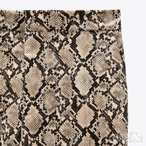 нов панталон с щампа тип змийска кожа - размер XXL (талия 96 см.), снимка 2 - Панталони - 35976859