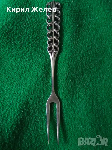 Стара НЕМСКА АЖУРНА КОЛЕКЦИОНЕРСКА ДЕСЕРТНА СРЕБЪРНА ВИЛИЧКА МАСИВНО СРЕБРО 800 ПРОБА 42993, снимка 11 - Колекции - 44317137